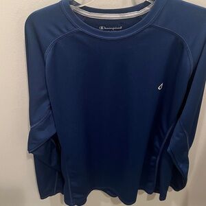 Champion Men's Blue Long Sleeve Shirt